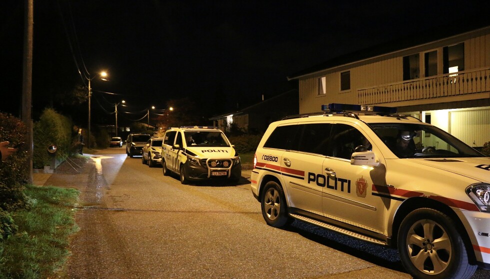 Key action: Police have launched a major armed operation after a stabbing in Gulcet outside Skien on Tuesday night.  Photo: Theo Asland Whelan