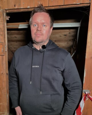 Shocked: Homeowner Sondre Nylund got a real surprise when he was renovating his attic.