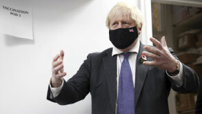 Satisfaction: UK Prime Minister Boris Johnson is pleased with Glasgow's final announcement.  Photo: Henry Nichols / AB / NDP