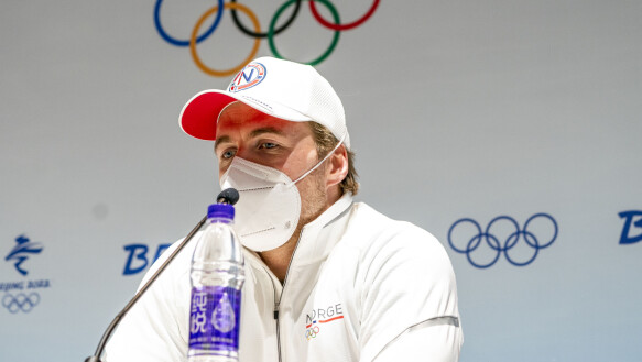 YAleksander Kilde during the press conference with Norwegian Alpine boys at the Olympic Village in Yanqing.  Photo: Torstein Bøe / NTB