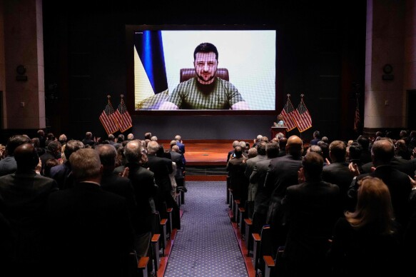 Congress: President of Ukraine Volodymyr Zhelensky addressed the US Congress on Wednesday, March 16.  Photo: Drew Anchor / AFP