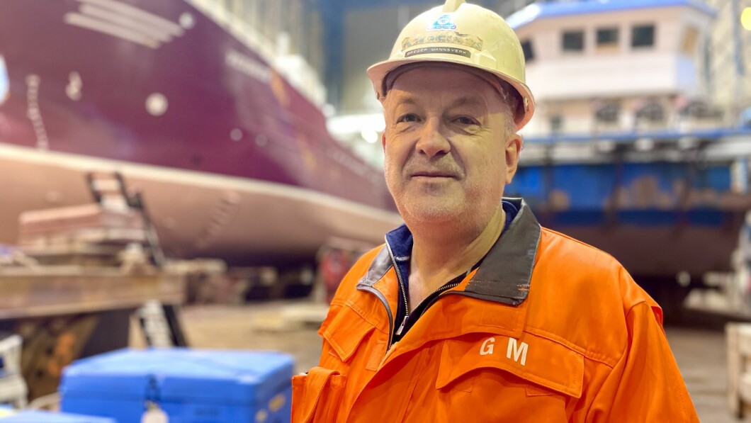 Competitions: Greger Mannsverk, managing director of Kimek AS, looks to the future without a Russian ship in the yard.  Photo: Karen Anna Kleppy / TV2