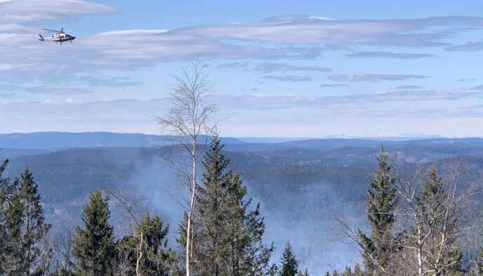 Lots of smoke: Smoke is clearly visible from the top of the ski resort in Trivandrum.  Photo: Private