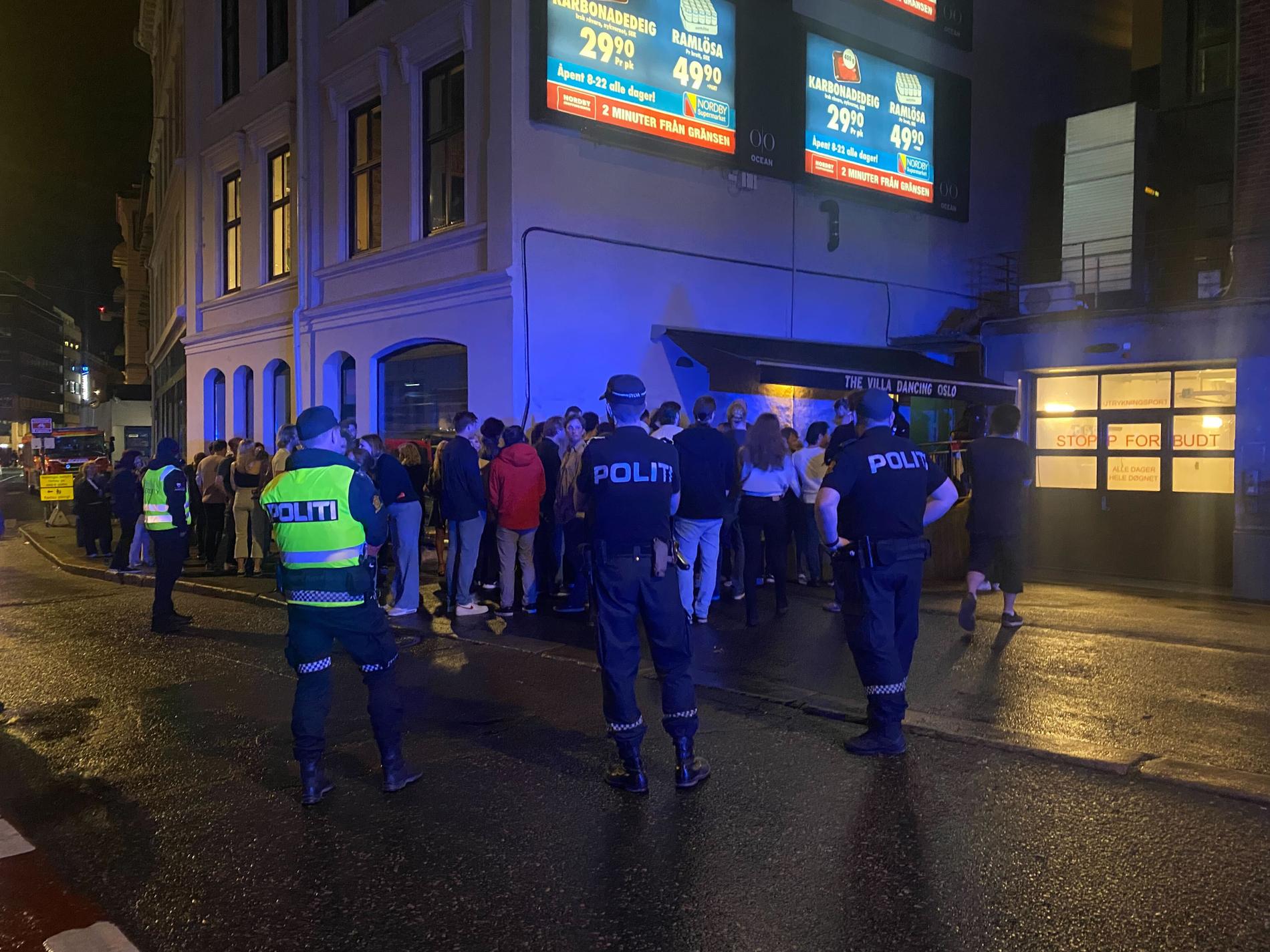 Bricks fell from the roof of the nightclub