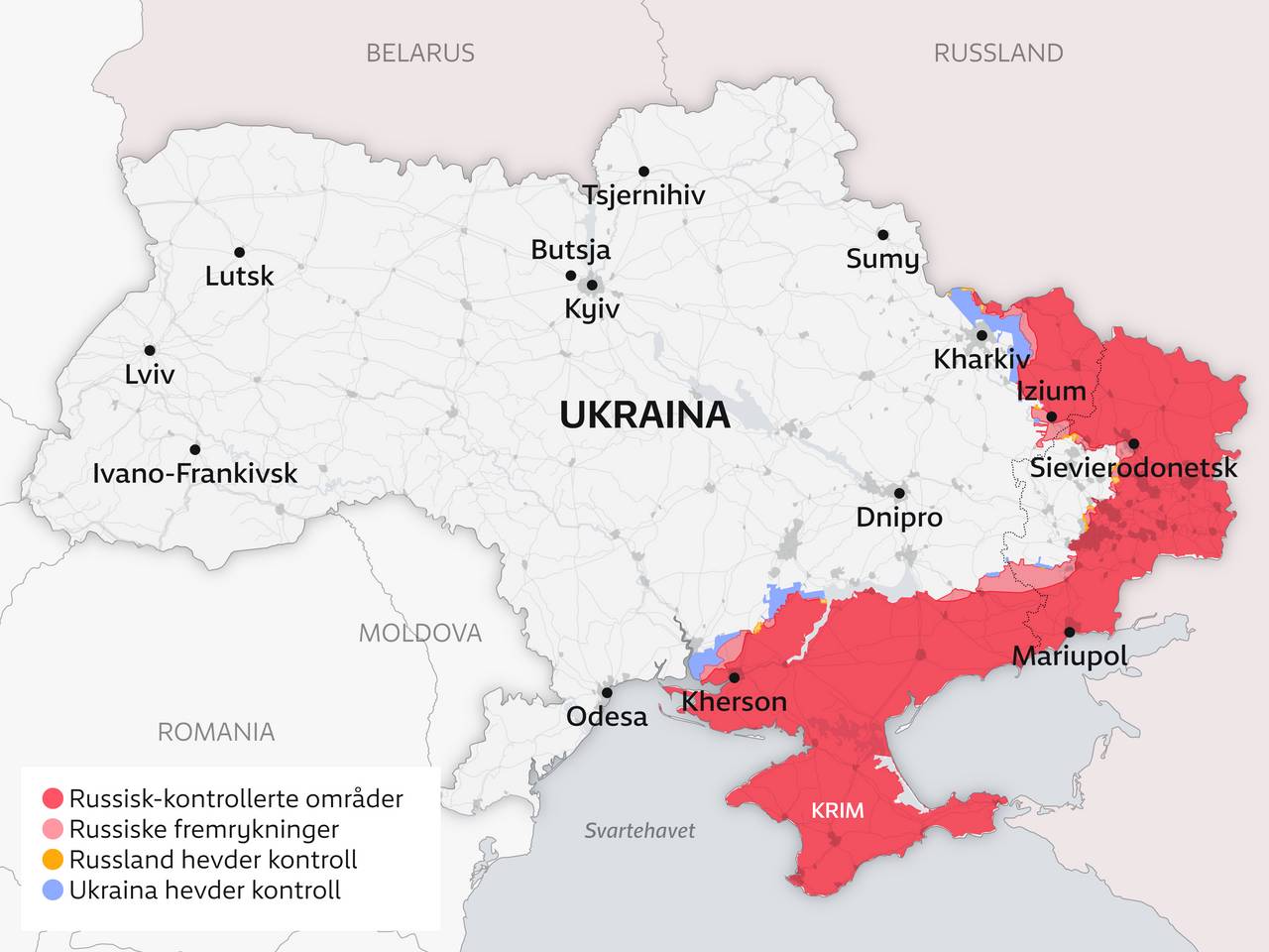 Map of Ukraine 05.07.22