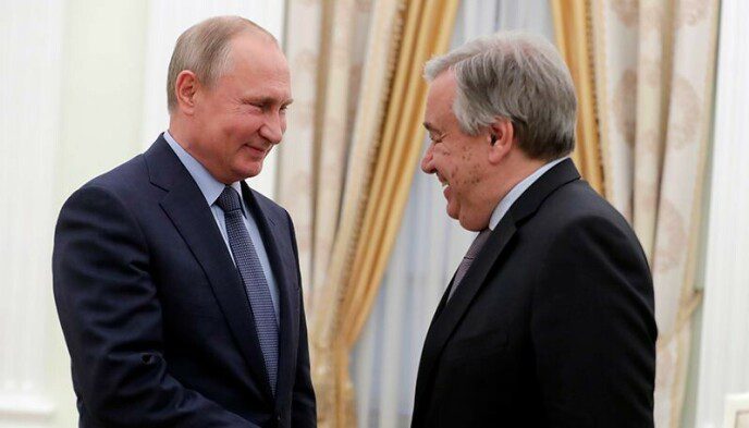 Meeting: On April 26, Vladimir Putin and United Nations Secretary-General Antonio Guterres met in Moscow.  Photo: NTB