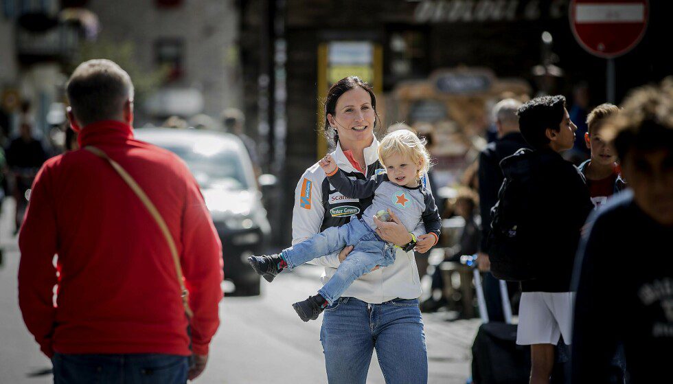 Engaged: Marit Björgen, here with her son Marius in 2017, shares her thoughts on social development and how it affects children and sports.  Photo: Bjrn Langsem / Dagbladet