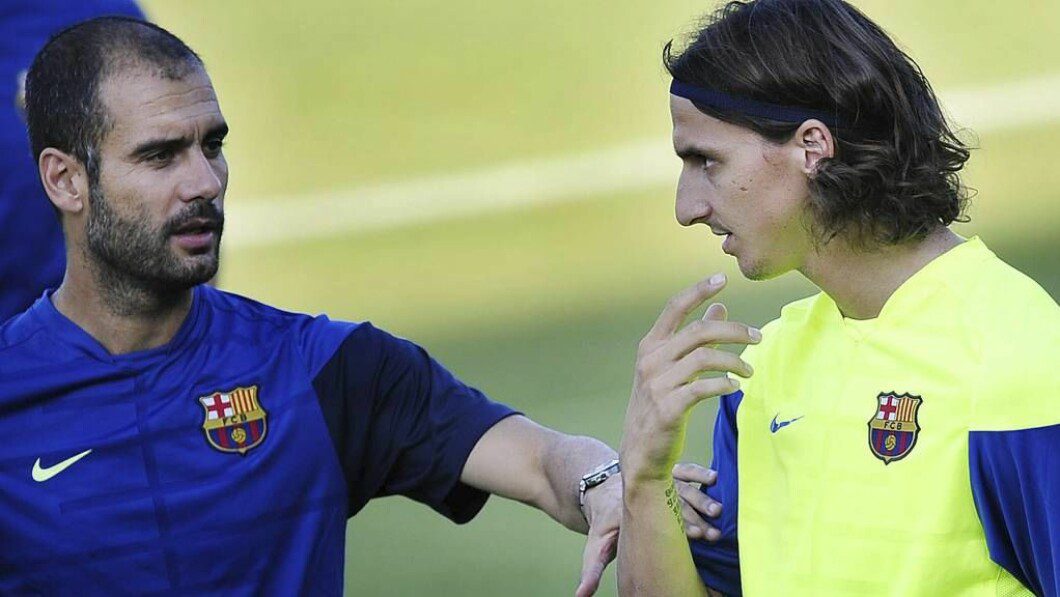 UNFRIENDS: Pep Guardiola and Zlatan Ibrahimovic.  (Photo: MANU FERNANDEZ/AP)